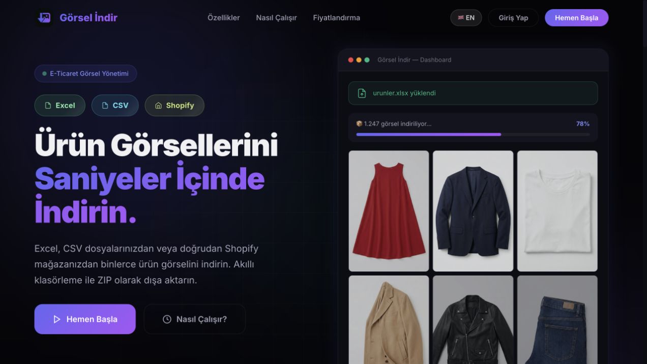 Image Download product interface
